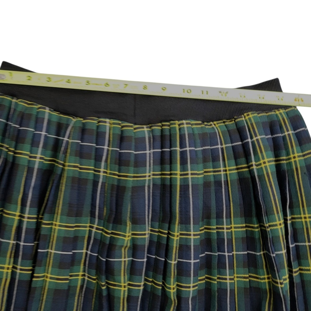 Xhilaration Skirt XL Plaid Pleated Lined Green Dark Academia School Girl Preppy - Picture 11 of 14